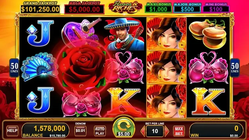Silver and Gold Coins locked across the Bull Rush hold-and-spin board